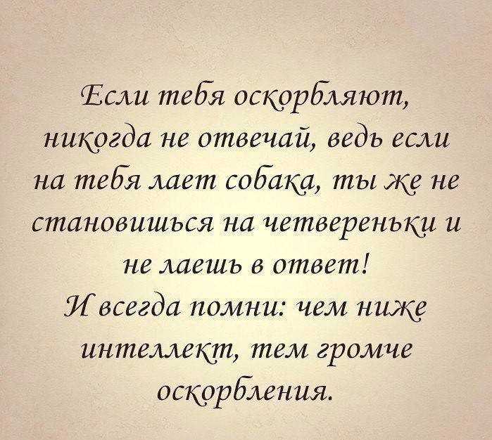 Статусы про оскорбления