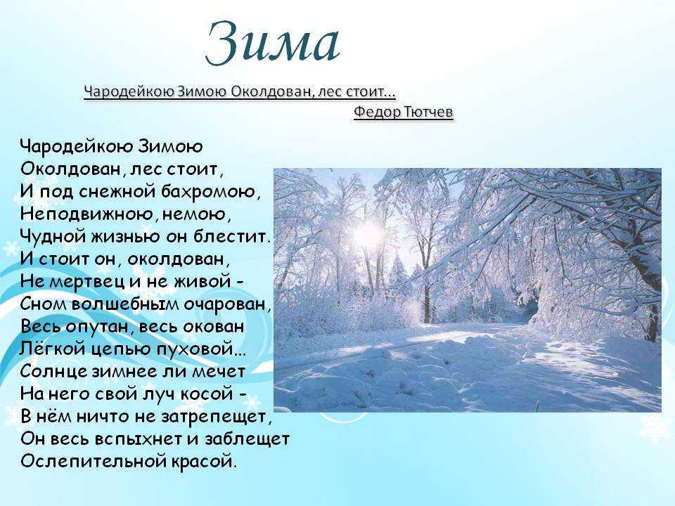 Стихи о зиме