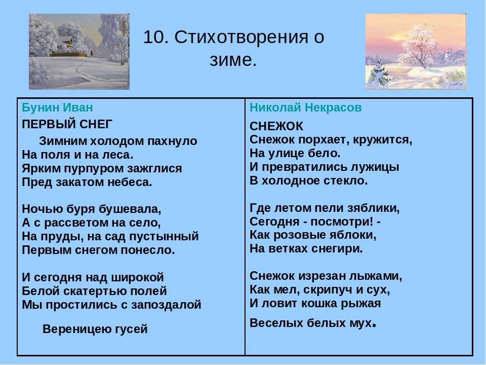 Стихи про первый снег короткие красивые для детей русских и современных поэтов